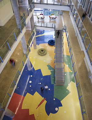 The nearly 40,000 sq. ft. terrazzo floor for the Faculty of Science Centennial Centre for Interdisciplinary Science