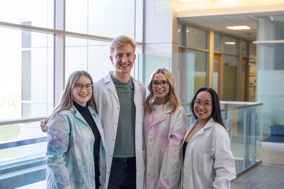 Four undergraduate Chemistry students are heading to Germany for the DAAD Rise (Research Internships in Science and Engineering) this summer! (L to R: Ayla McCallum, Alex Cross, Lindsay Weller, and Patricia Eiman)