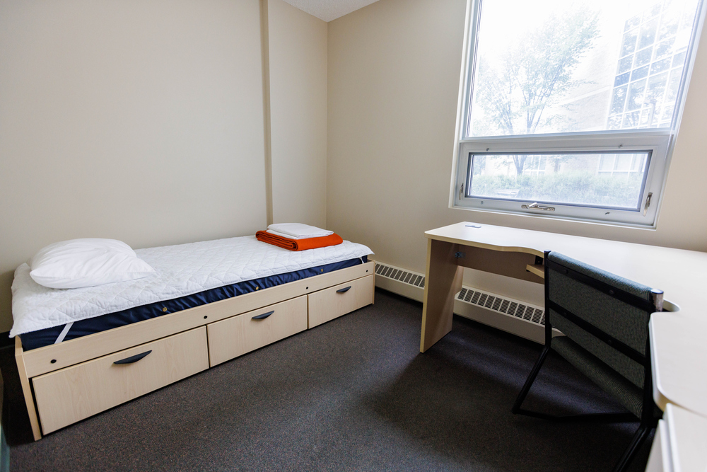 Schaffer Hall dorm room for summer accommodation