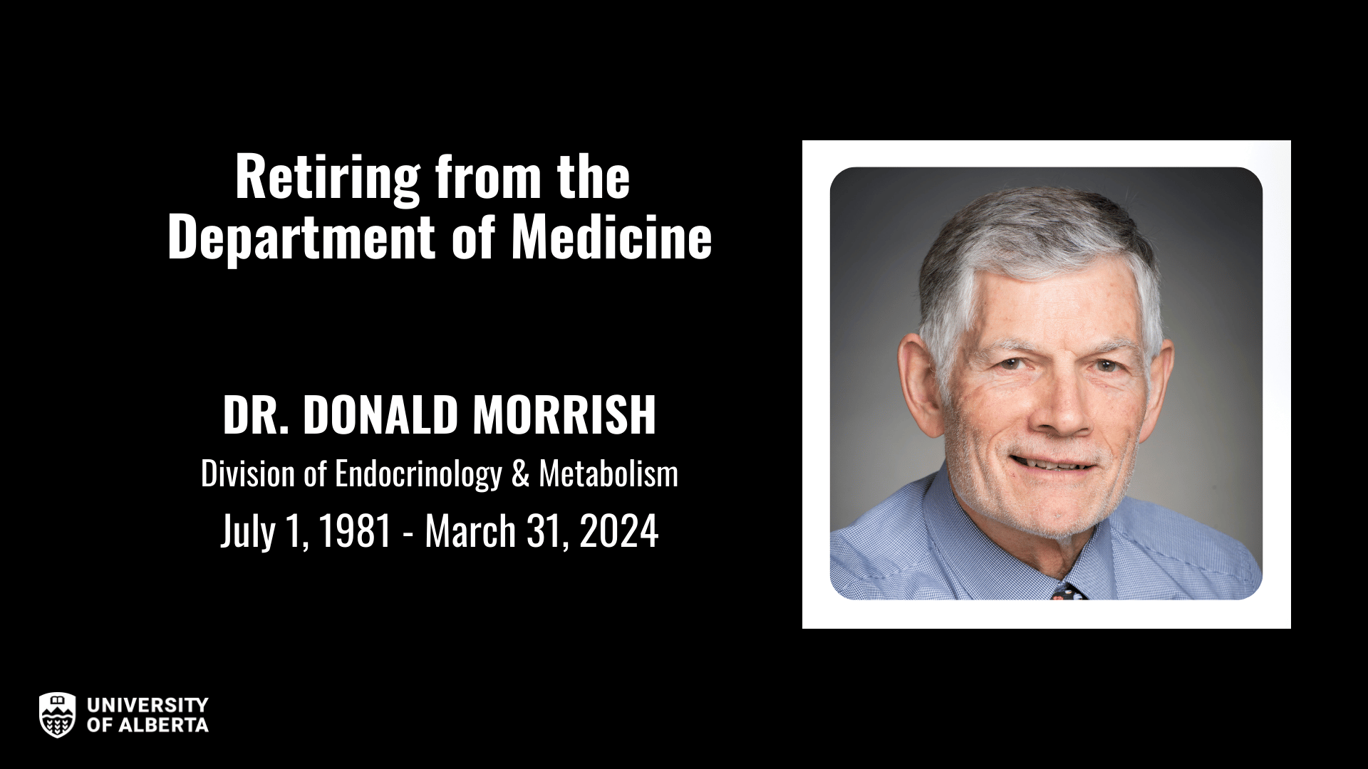 Dr. Donald Morrish