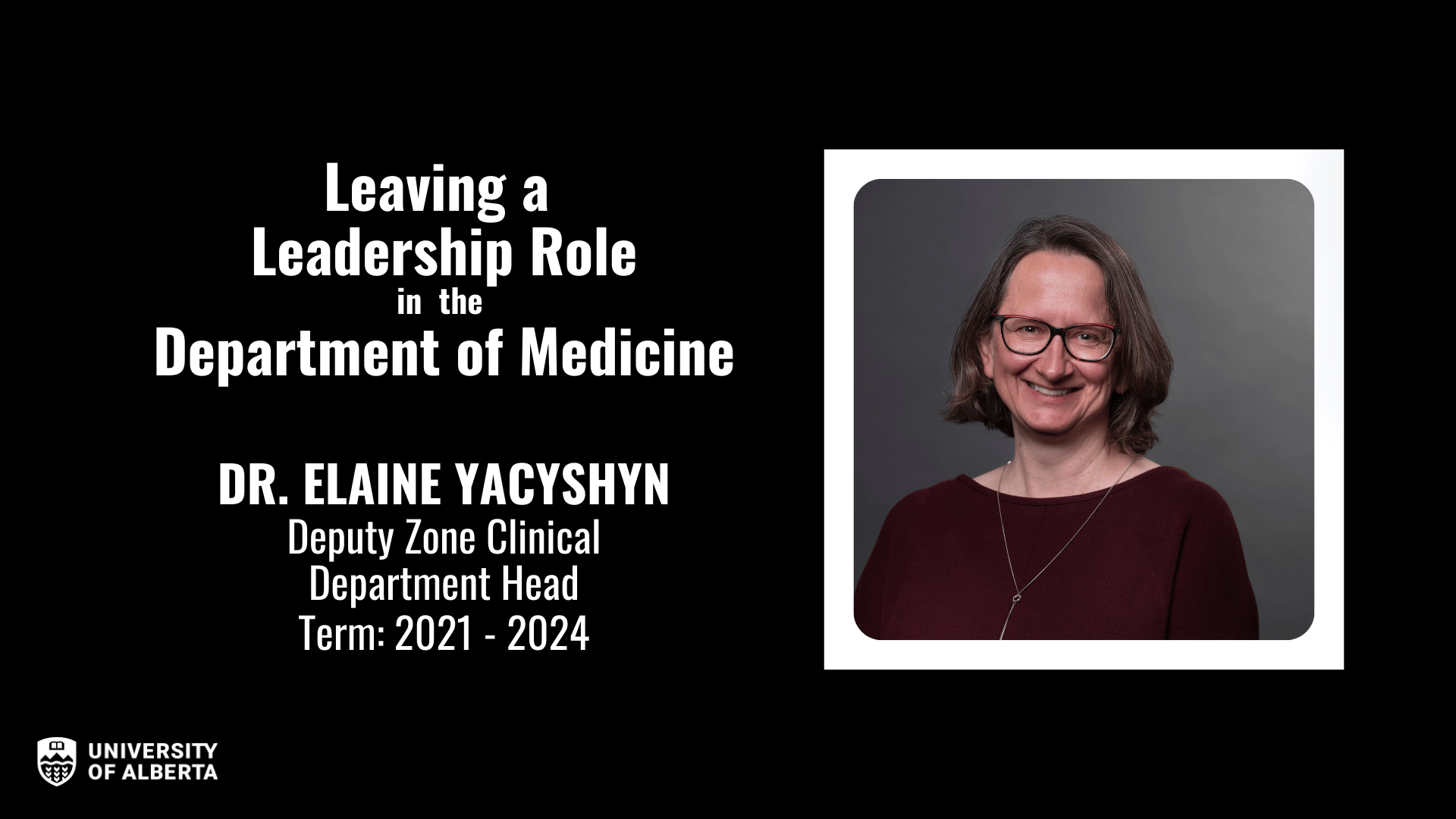 Dr. Elaine Yacyshyn