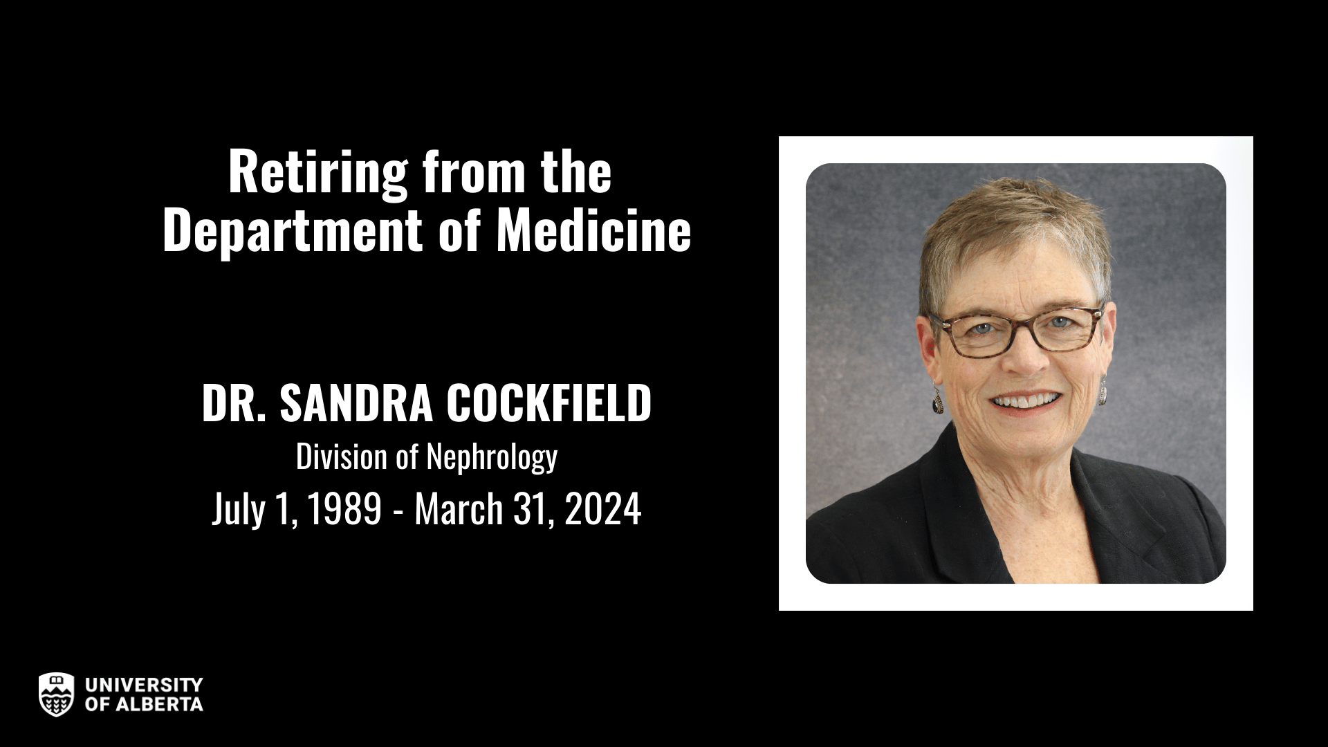 Dr. Sandra Cockfield