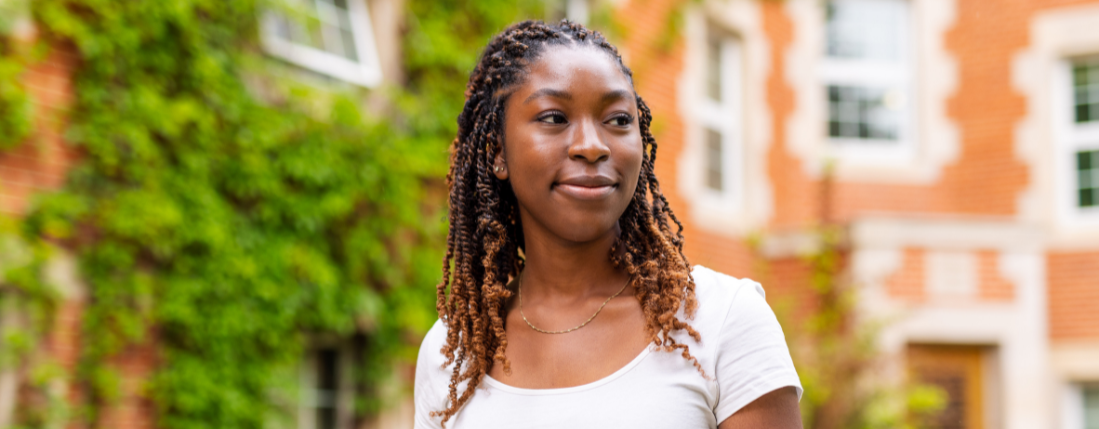 Honors Neuroscience student Adwoa is also a trombone player in the U of A marching band