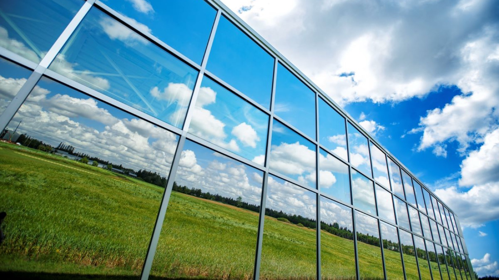 Artistic image. Exterior windows of the AFDP research facility.