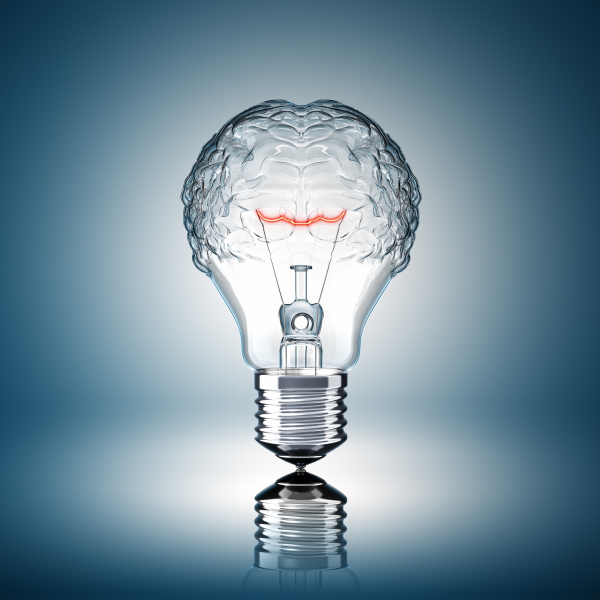 Brain-shaped lightbulb