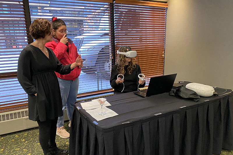 participants explore Professor McTavish’s collaborative virtual reality project