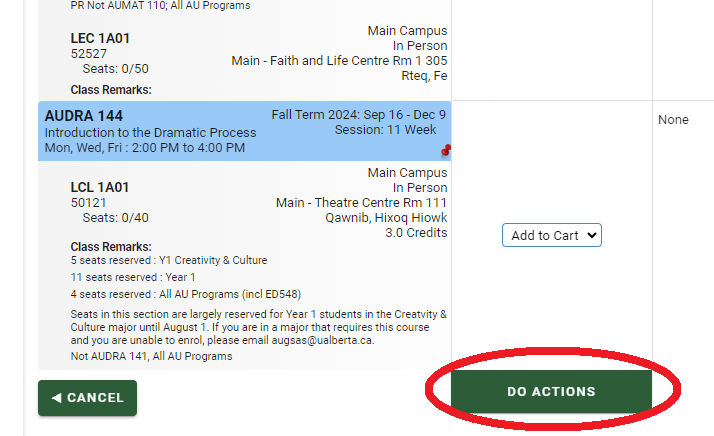 Step 9 - Validating your Course Schedule