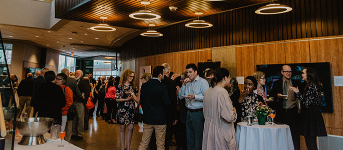 A photo of an event being held on the Augustana campus.