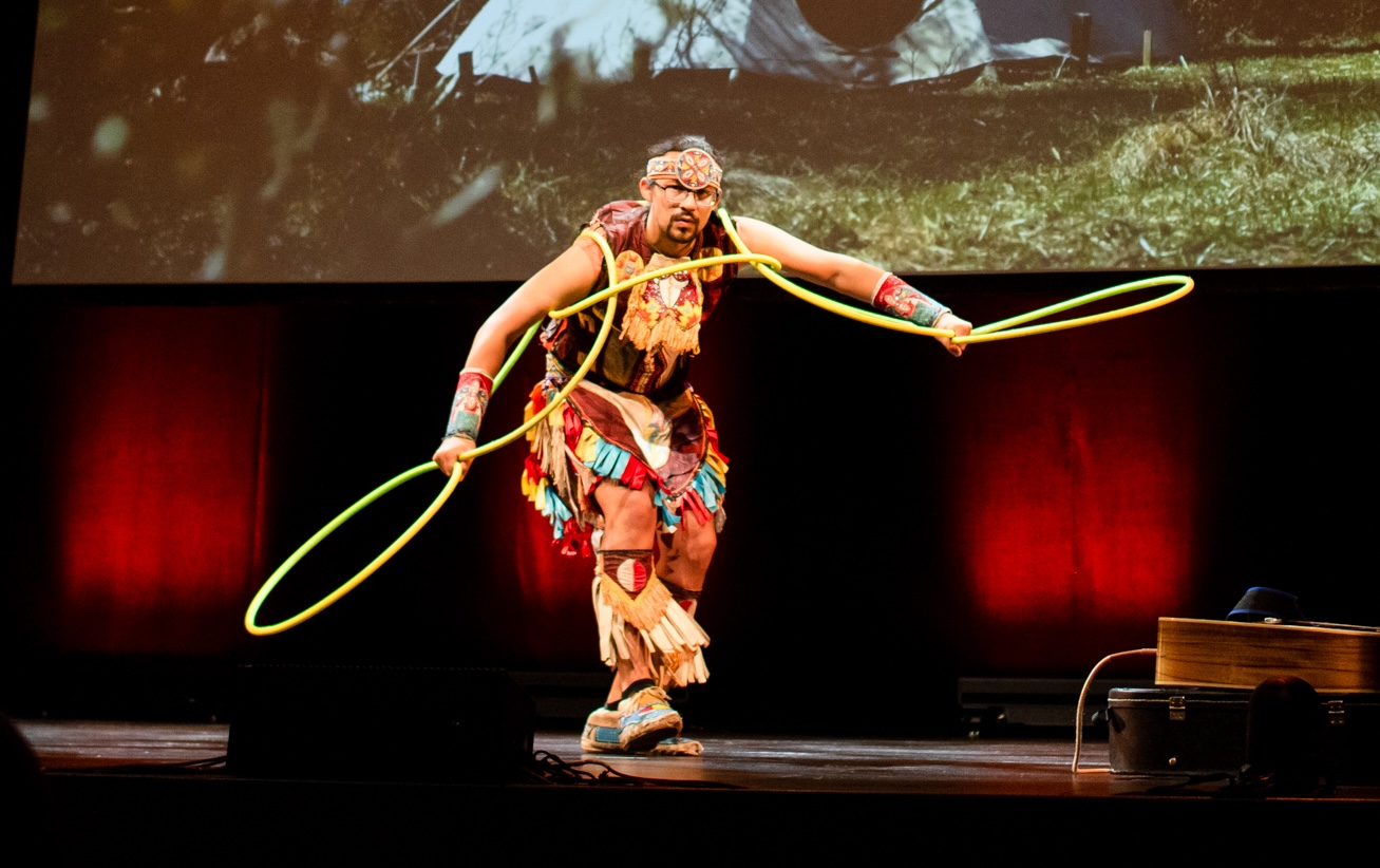 Dallas Arcand performing on stage