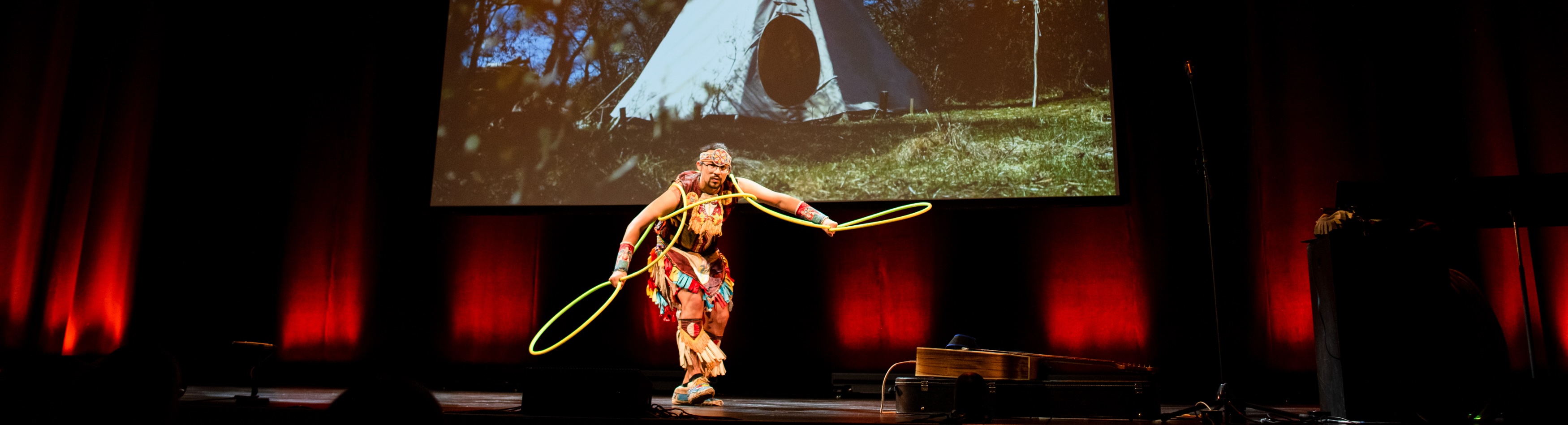 Dallas Arcand performing on stage