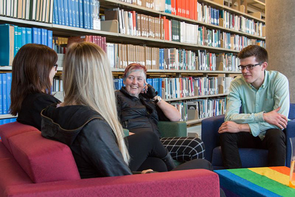 Participants and human book gather at the 15th augustana human library – February 2016