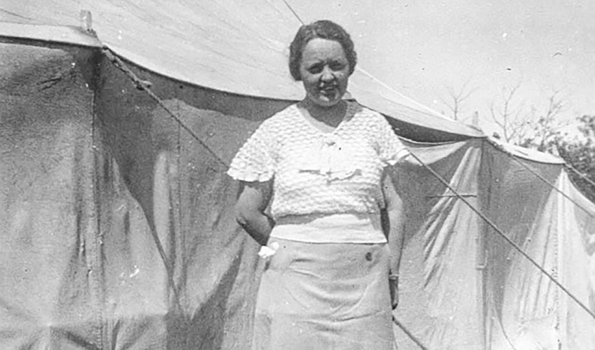 Cora Martinson, former dean of women at Camrose Lutheran College, during the 1930s (photo courtesy of Gladys Severson)