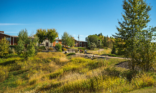 Outside of the Augustana ravine residences