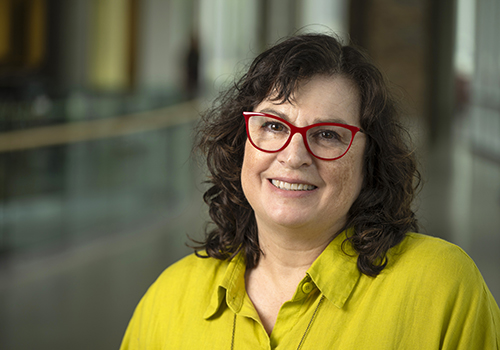 Karen Aloisio in the Forum building.