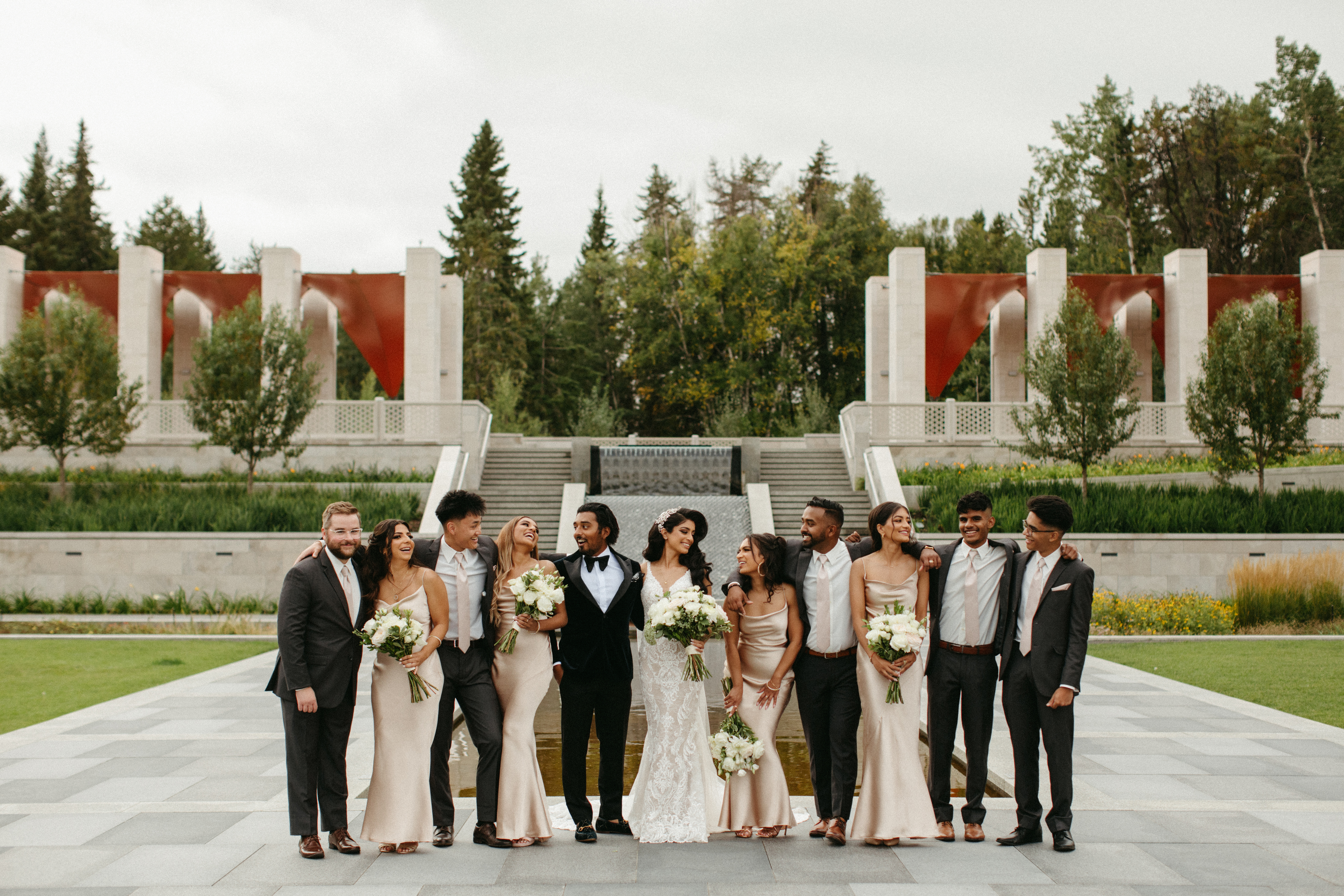 wedding party in the Aga Khan Garden