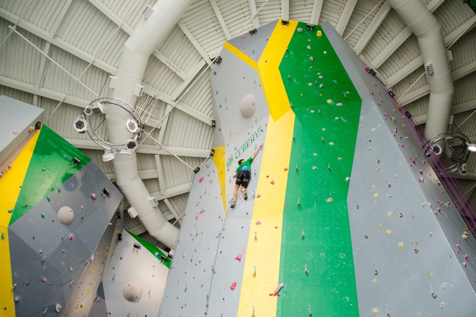 Person rock climbing