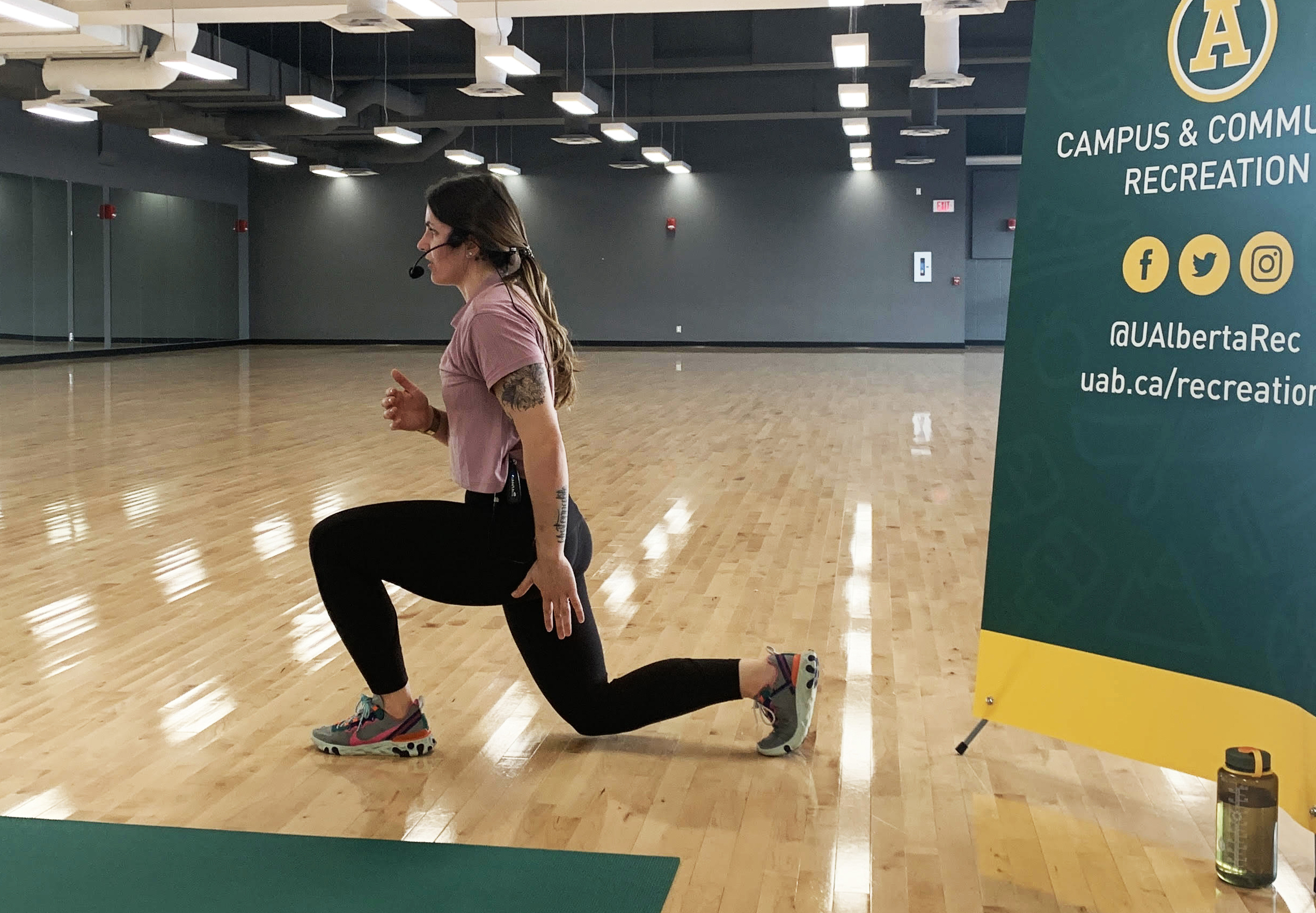 Devon Kippen instructs a Virtual Recreation Term Pass fitness class live via Zoom. Congratulations to all Campus & Community Recreation virtual instructors and support staff for recently exceeding over 500 Virtual Recreation Term Pass registrants!