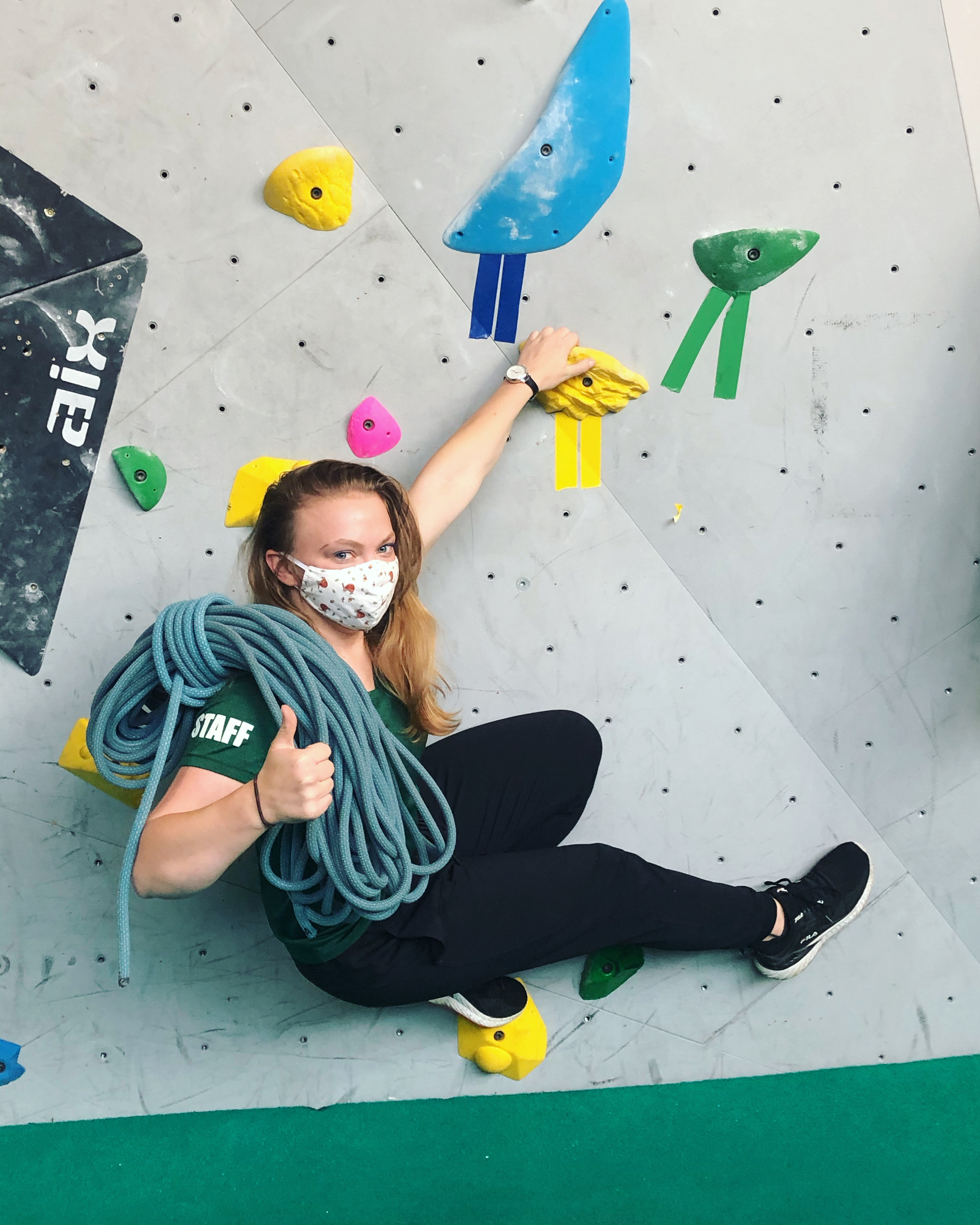 Preparation is the key! Ensuring the wall is clean, the ropes are safe, the holds are sanitized—these are just some of many new safety protocols staff at the Wilson Climbing Centre put in place in summer 2020 to ensure clients and youth camp participants enjoy their climbing experience in a safe environment.