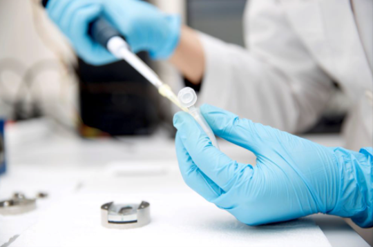 Researcher working in a lab