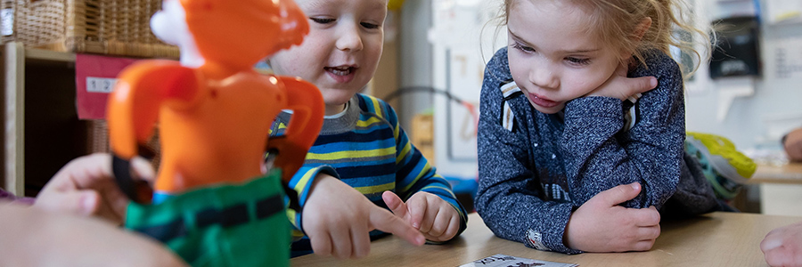 Two children playing