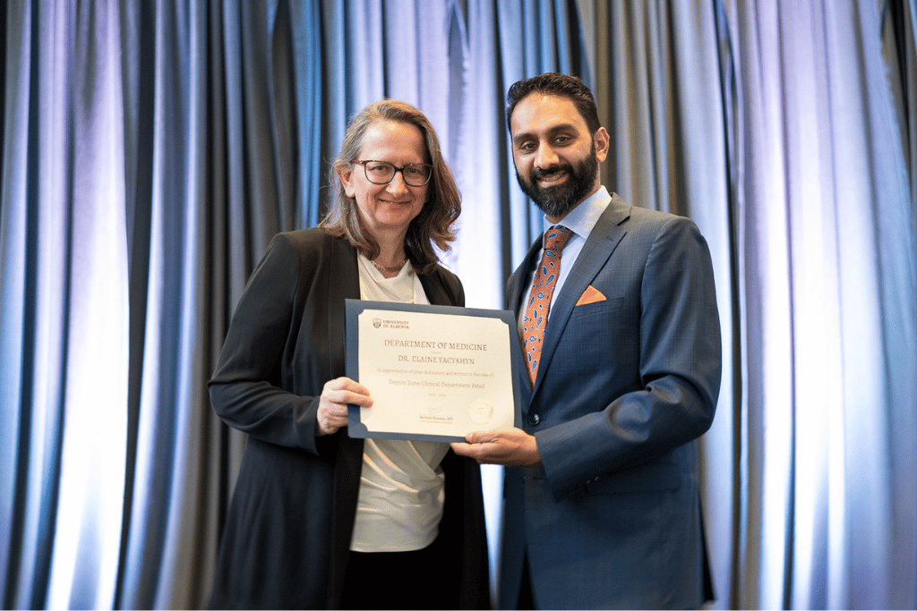 Dr. Elaine Yacyshyn and Dr. Vijay Daniels