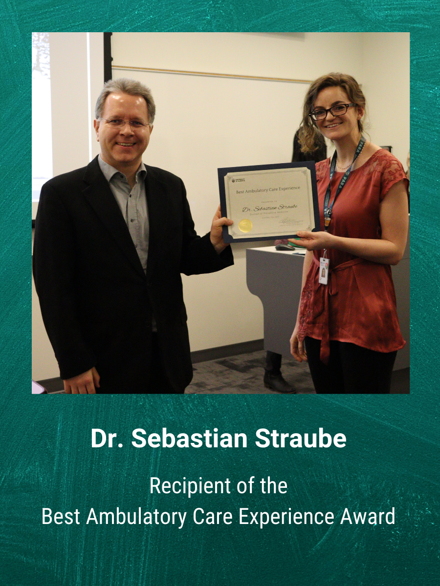 Dr. Sebastian Straube and Dr. Thirza Carpenter