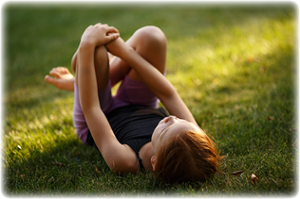 Girl relaxing in the sun