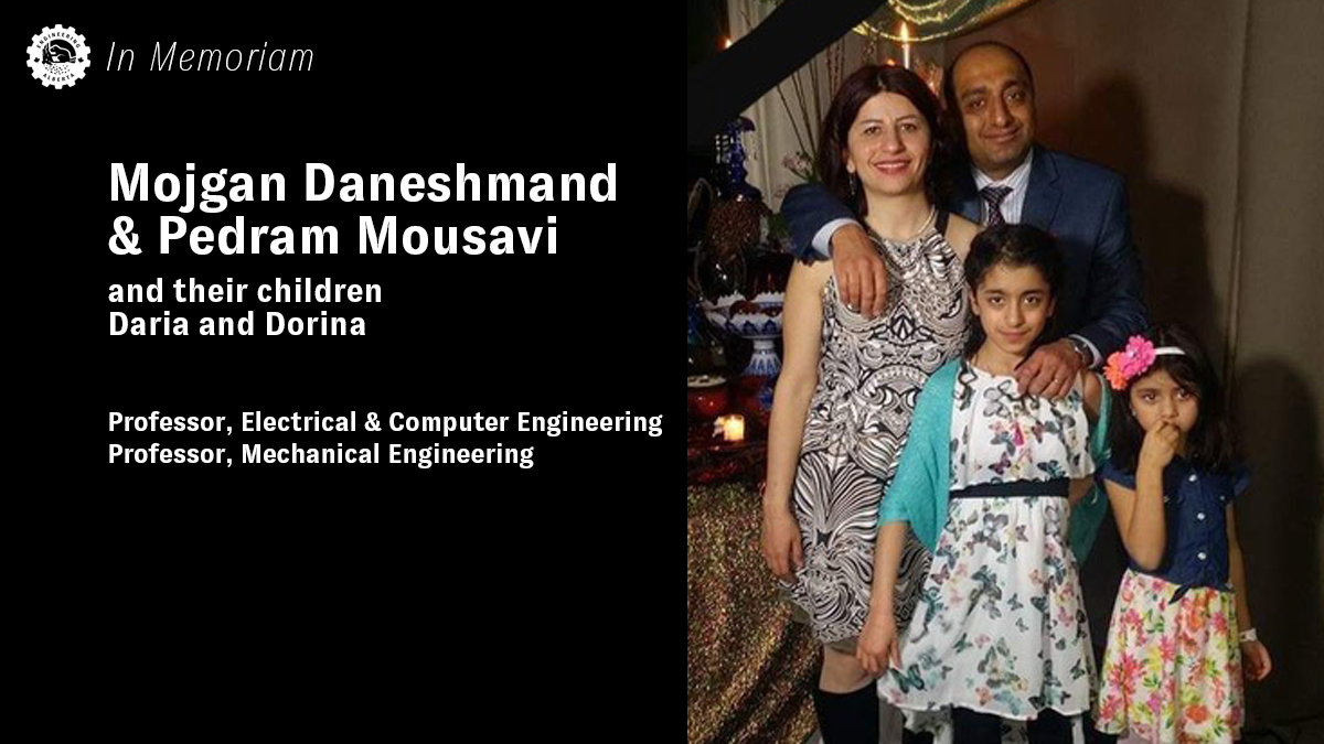 In Memoriam - Mojgan Deneshmand and Pedram Mousavi