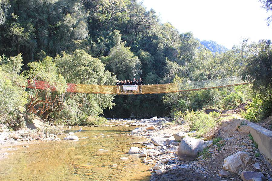 UAlberta Chapter of Bridges to Prosperity working in Chavarrias, Bolivia