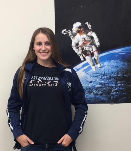 Taryn Haluza-Delay, fourth-year engineering physics student and AlbertaSat systems engineer. (Source: AlbertaSat)