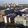 Aerial view of UAlberta Engineering buildings