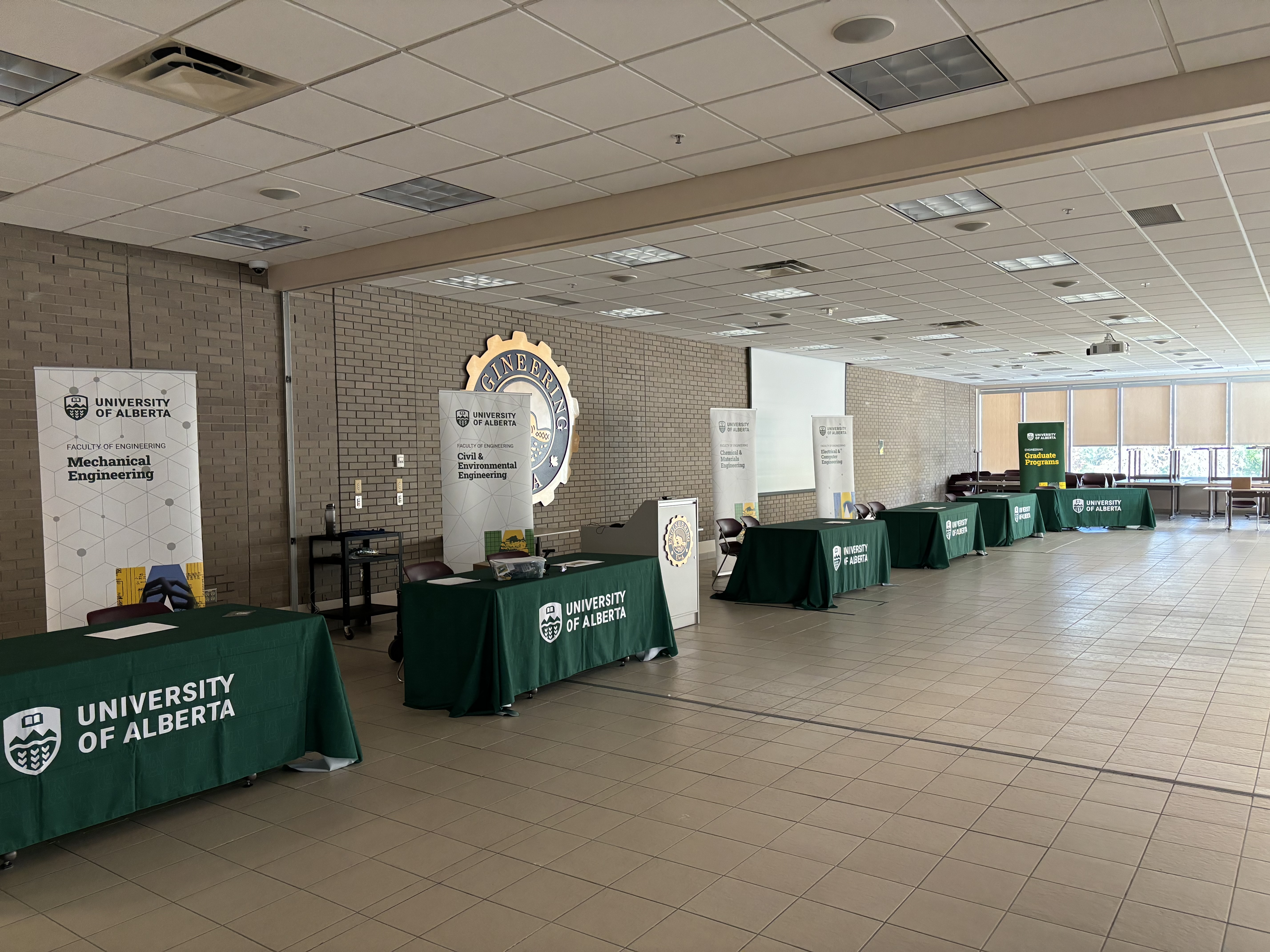 Image of tables at a conference hall