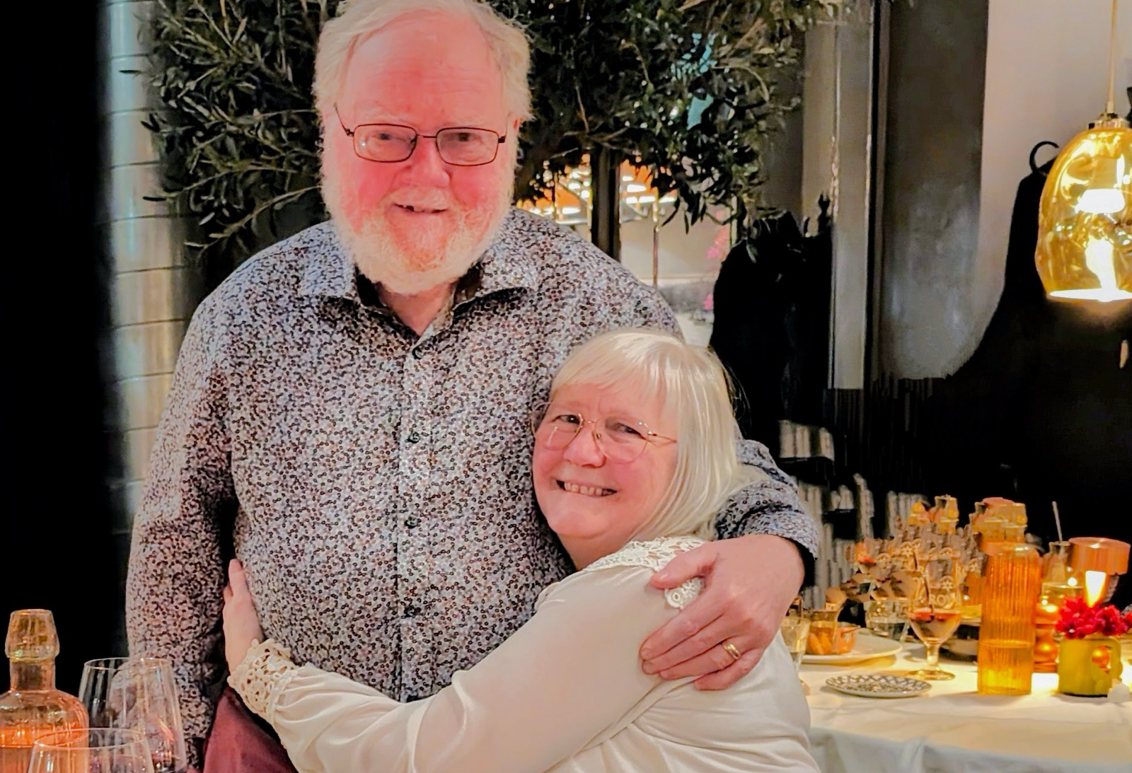 Niels and Anna at dinner in Copenhagen 2024