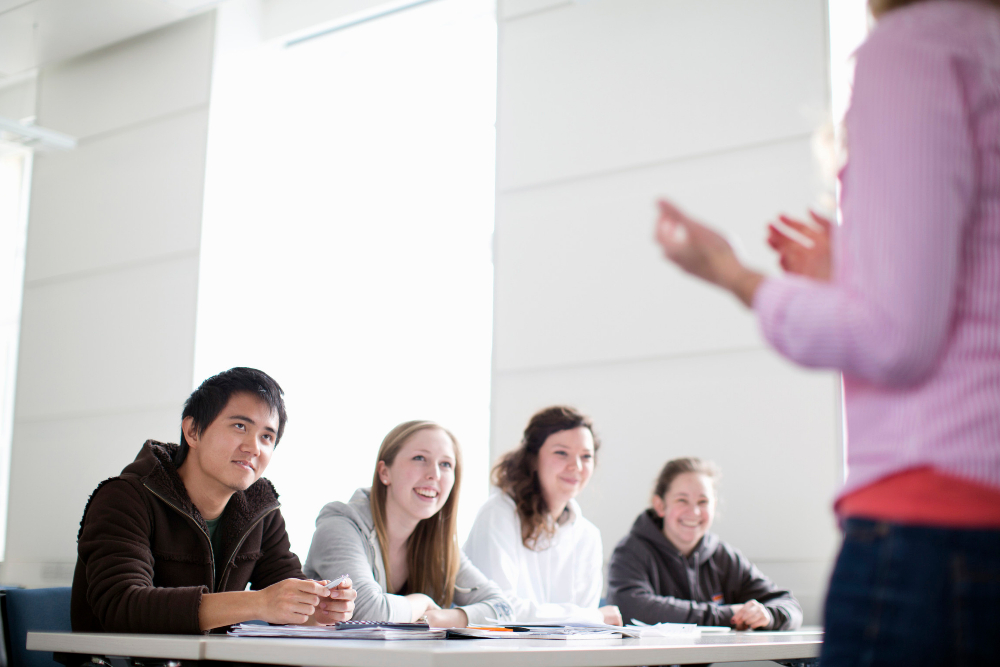 Engineering students in a classroom