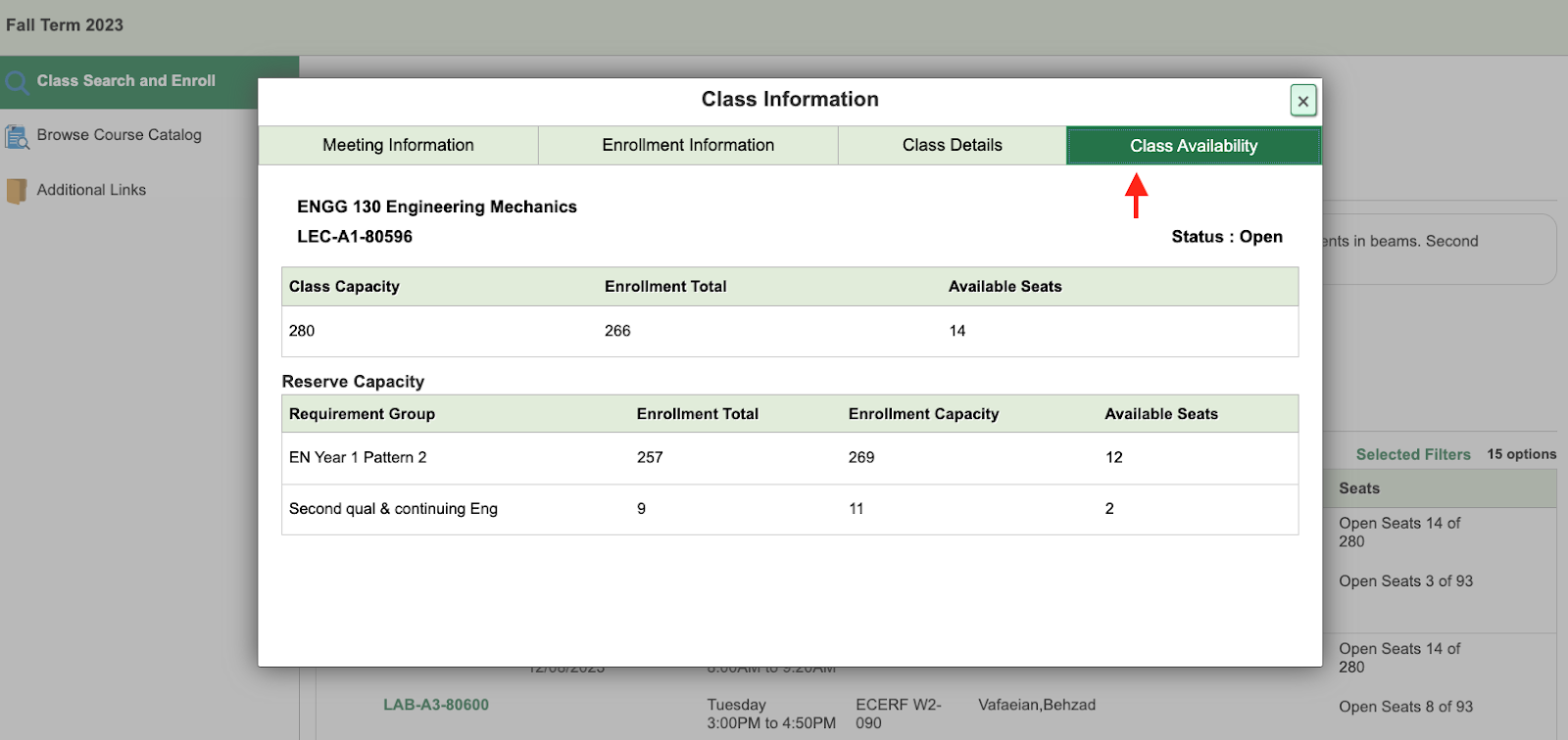 Mobile device, click on the Reserve Capacity link to get the details