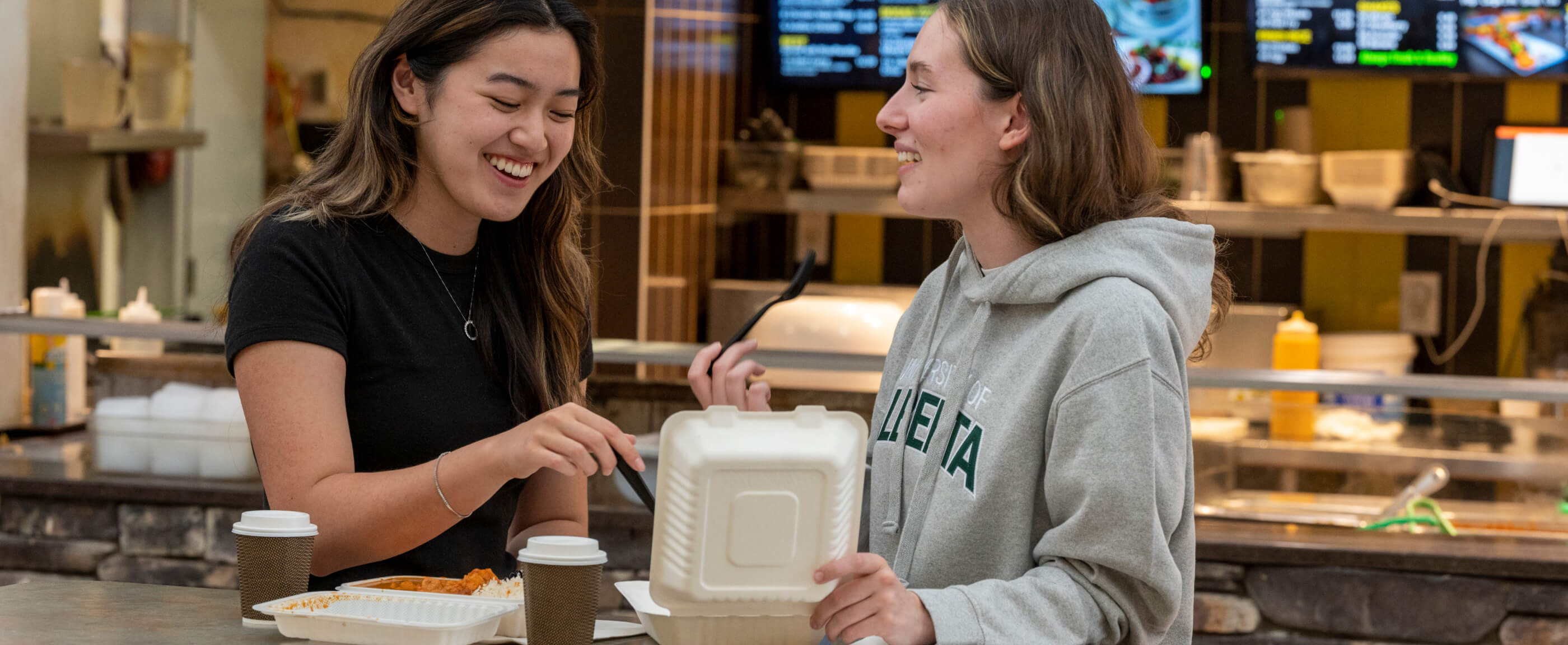 Students eating