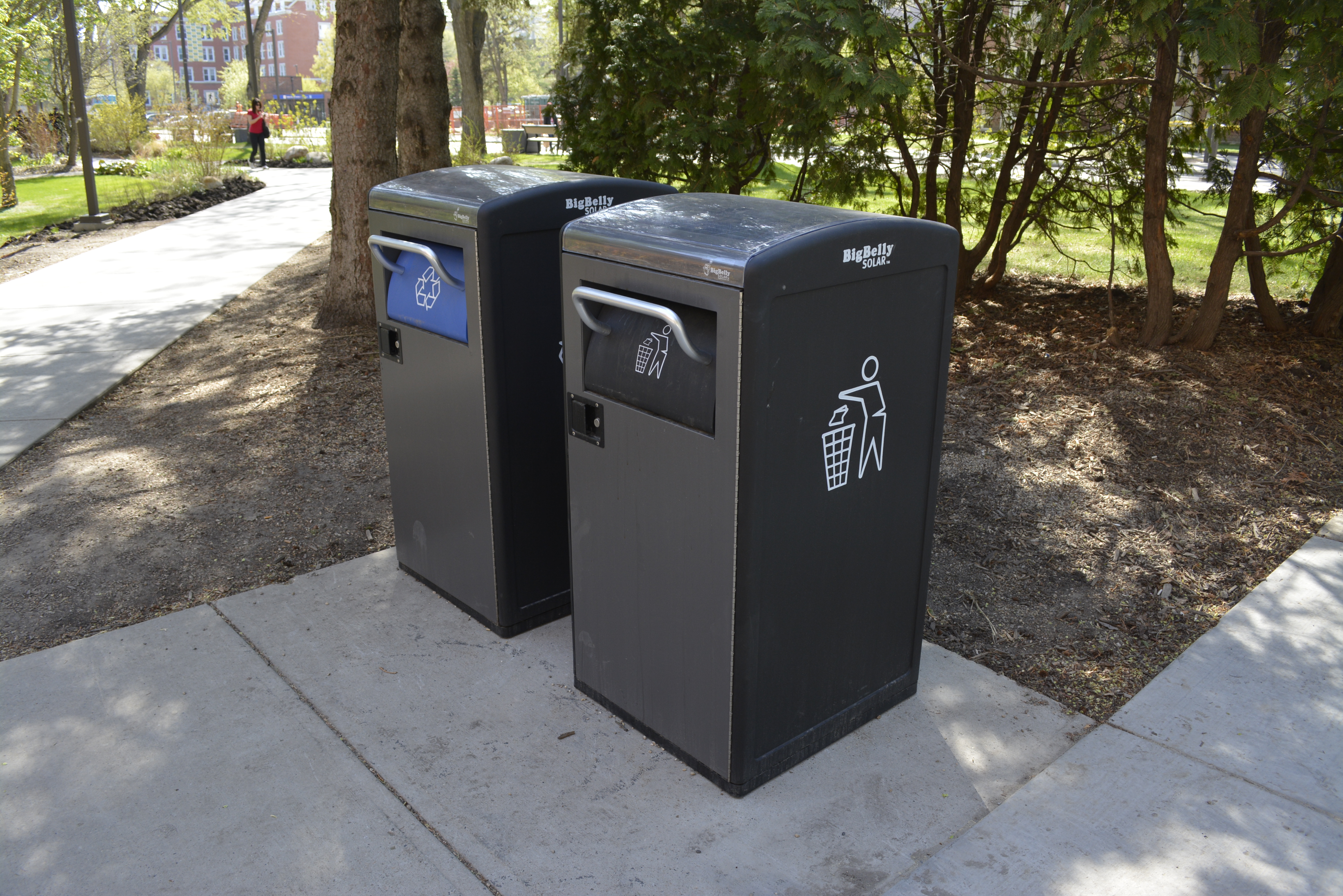 solar compactor bins