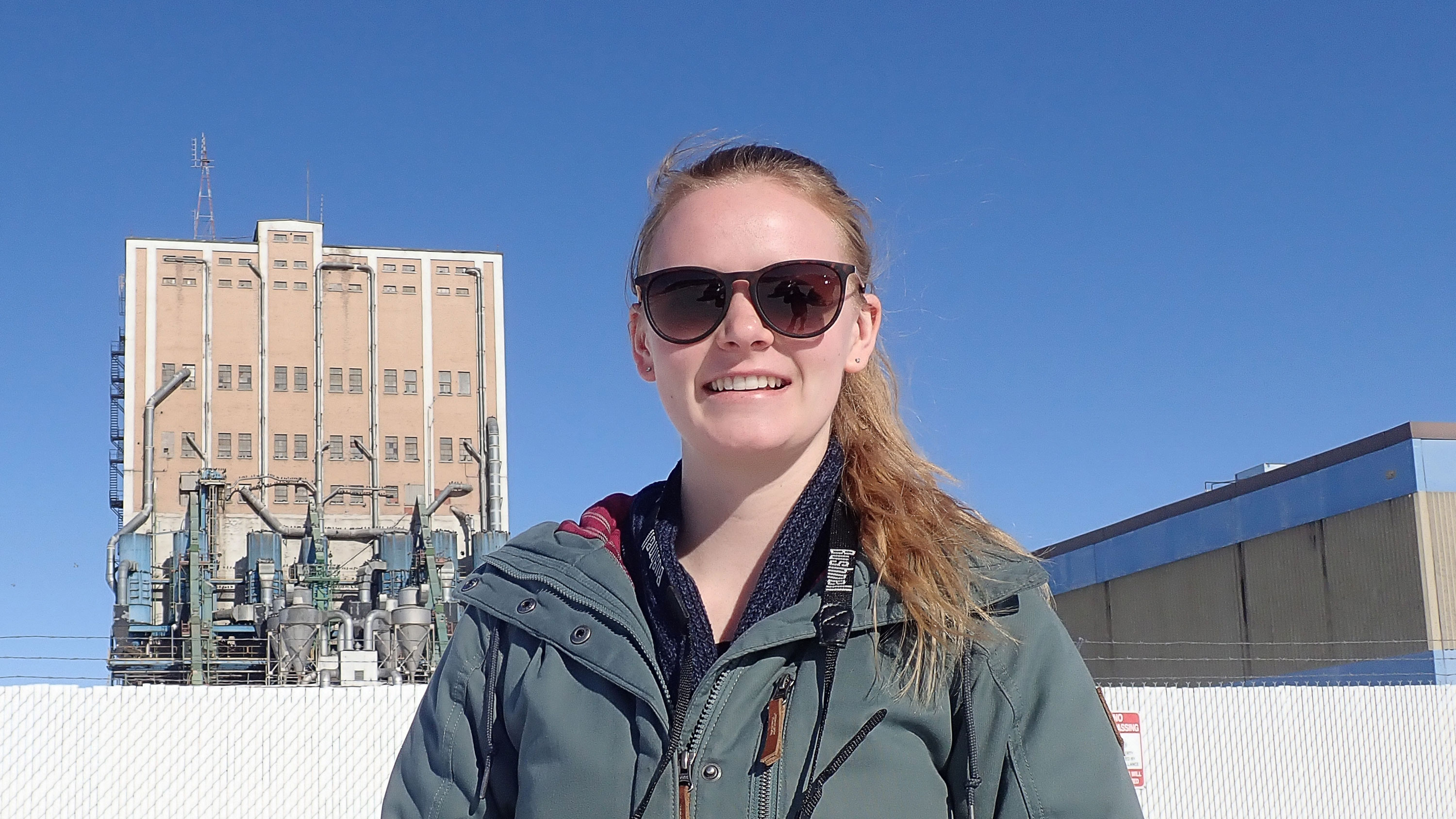 Marissa Lynds at the Alberta Grain Terminal in west Edmonton