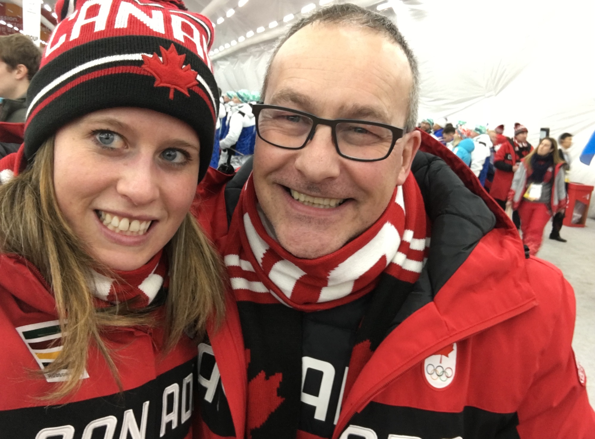 John Dunn and Lauren Vickery at the 2018 Winter Olympics (Photo: Supplied)