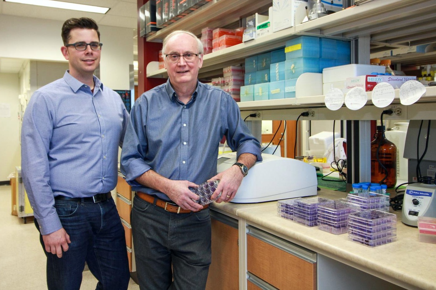 (From left) Researchers Ryan Noyce and David Evans