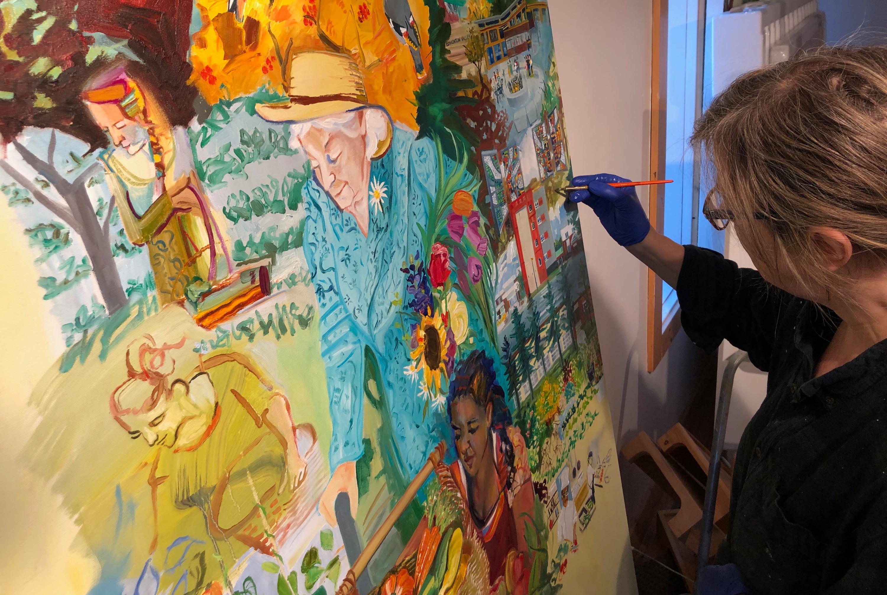 Mural created by U of A researcher blooms for seniors’ residence | Folio