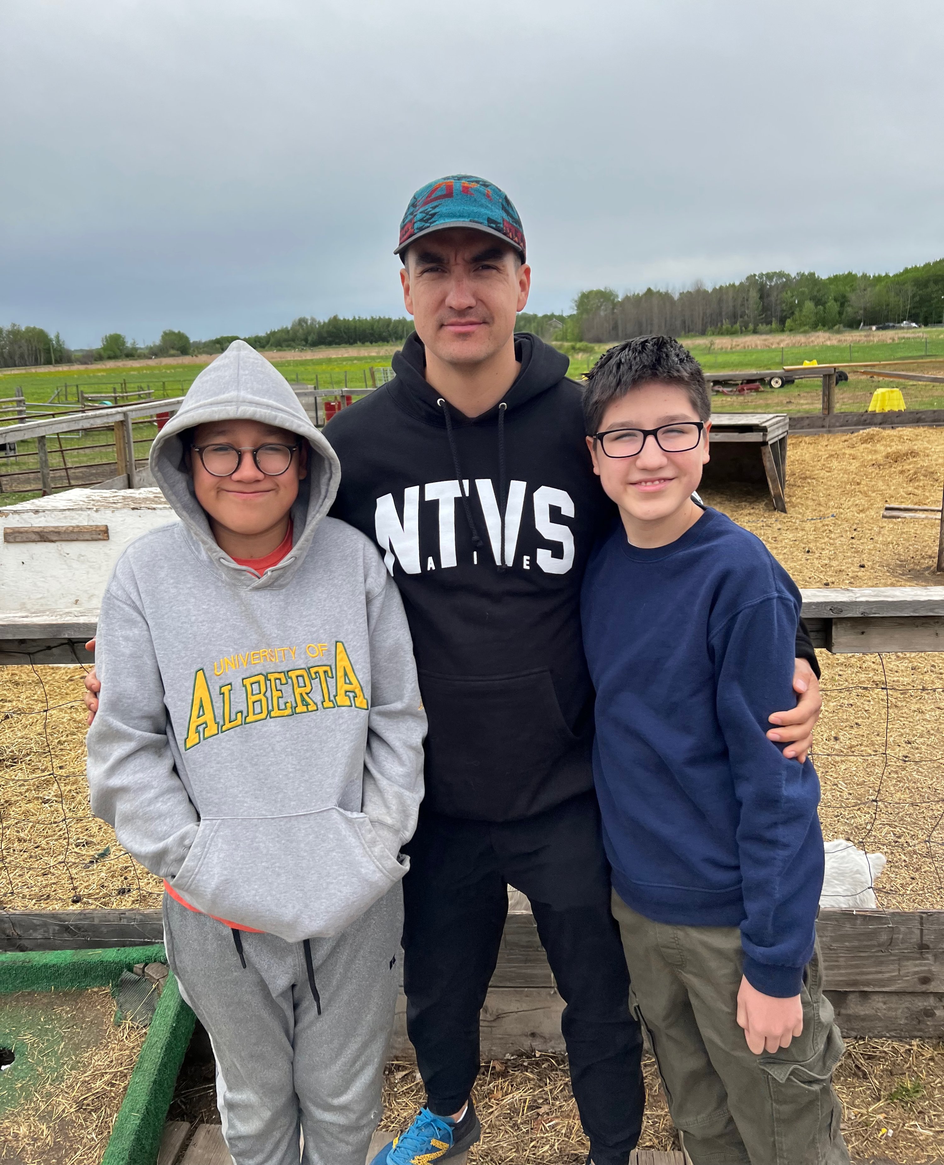 PhD student Grant Bruno with his twin sons Oliver and Marshall (Photo: Supplied)