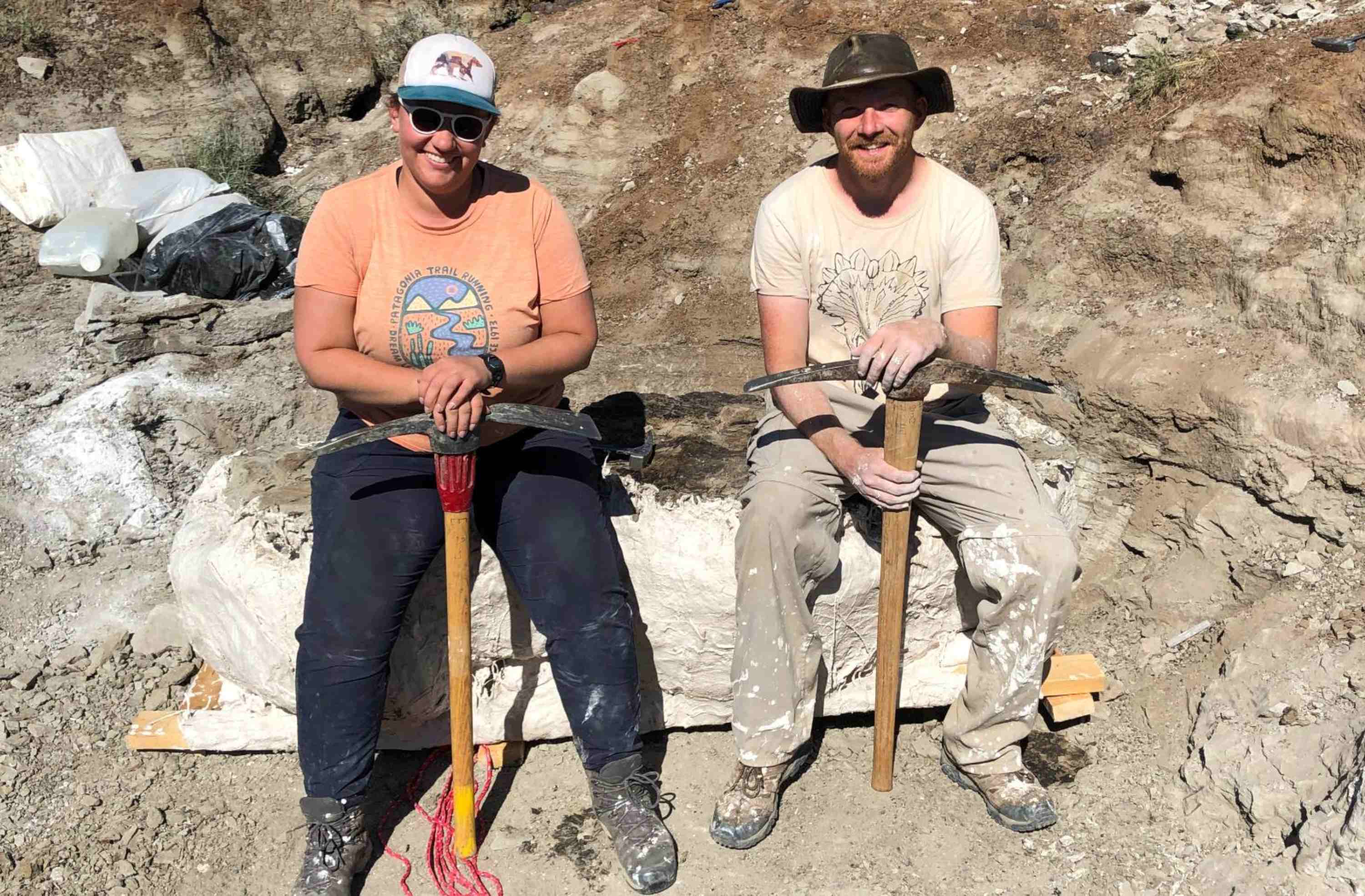 PhD students Annie McIntosh and Mark Powers