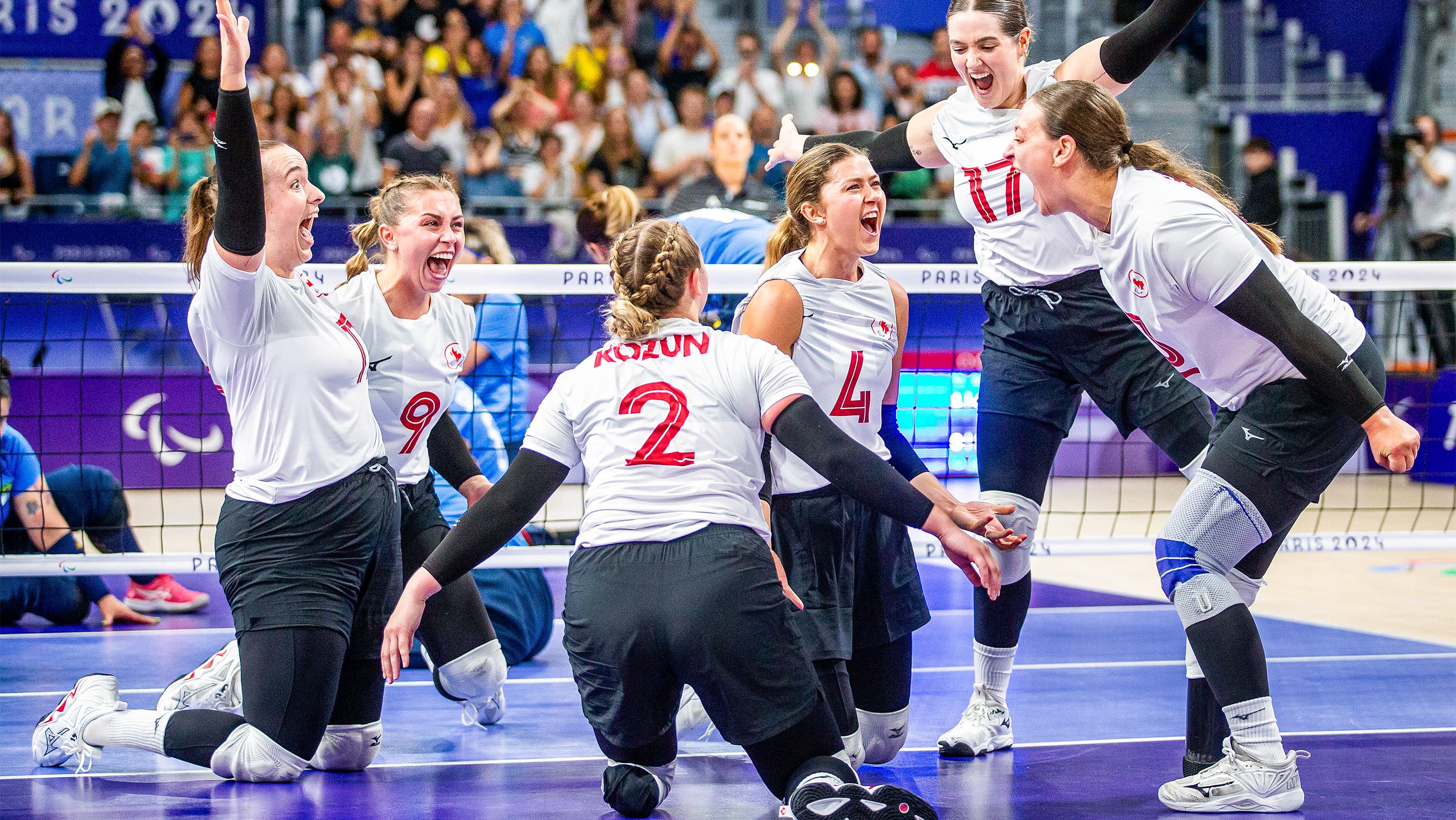 The Canadian women’s sitting volleyball team won its first Paralympic medal in Paris last month — partly led by assistant coach Kate Rozendaal, whose PhD research at the U of A focuses on the conditions that allow elite athletes in women’s Parasport to flourish. (Photo: Supplied)