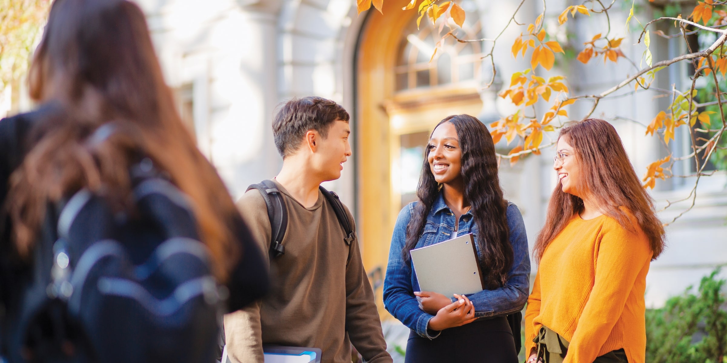 Students socializing