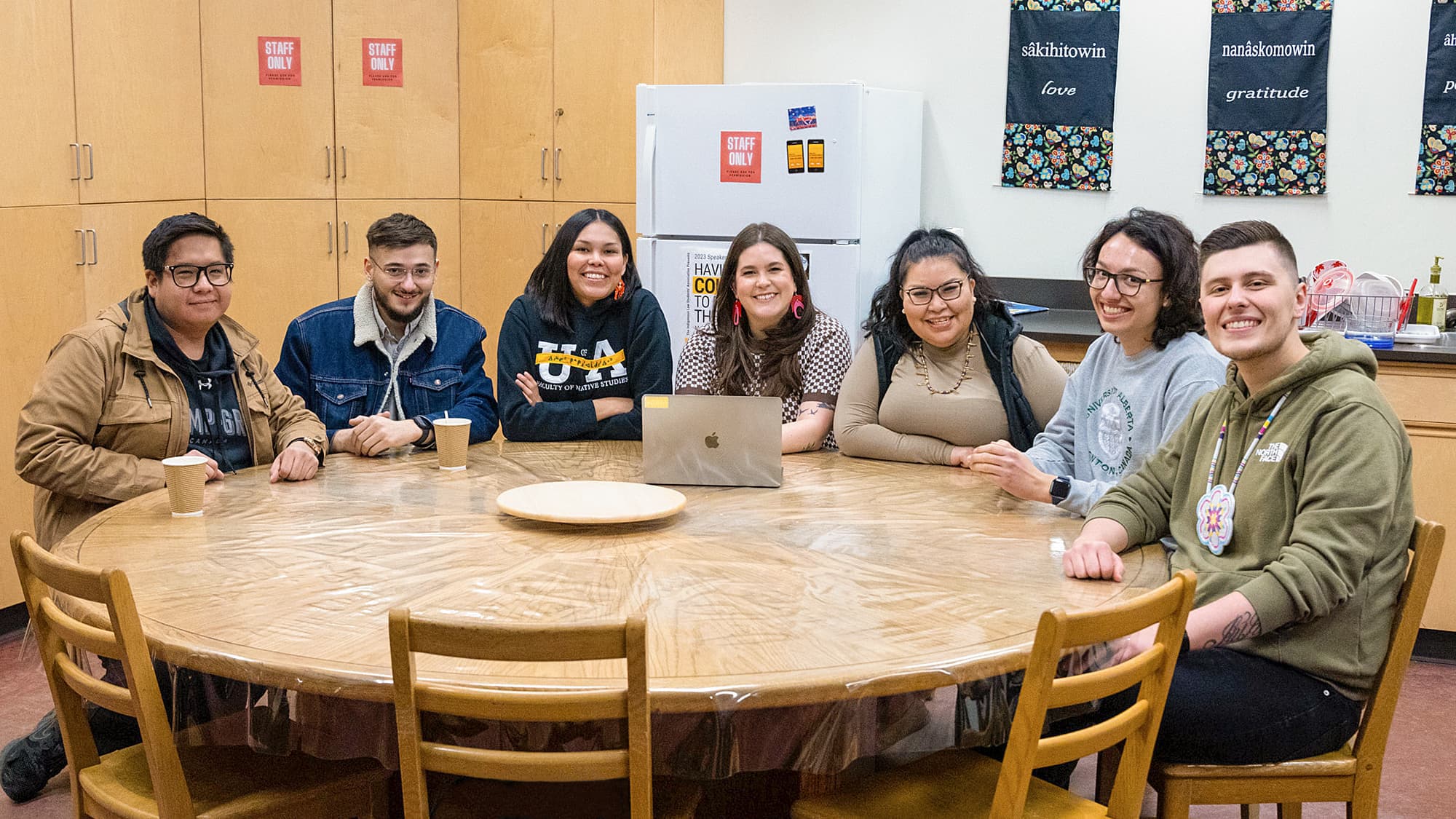 Students of the Transition Year Program offered through First Peoples’ House: Charles Blondin, Austin Kaduk, Roberta Alook, Brynn Klym, Tamara Belly, Teigan Harvey, Marc Doire