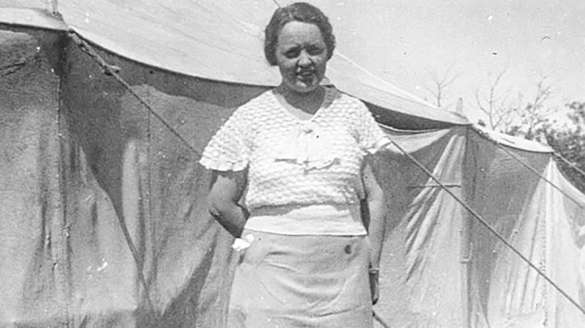 Cora Martinson, former dean of women at Camrose Lutheran College, during the 1930s (photo courtesy of Gladys Severson)