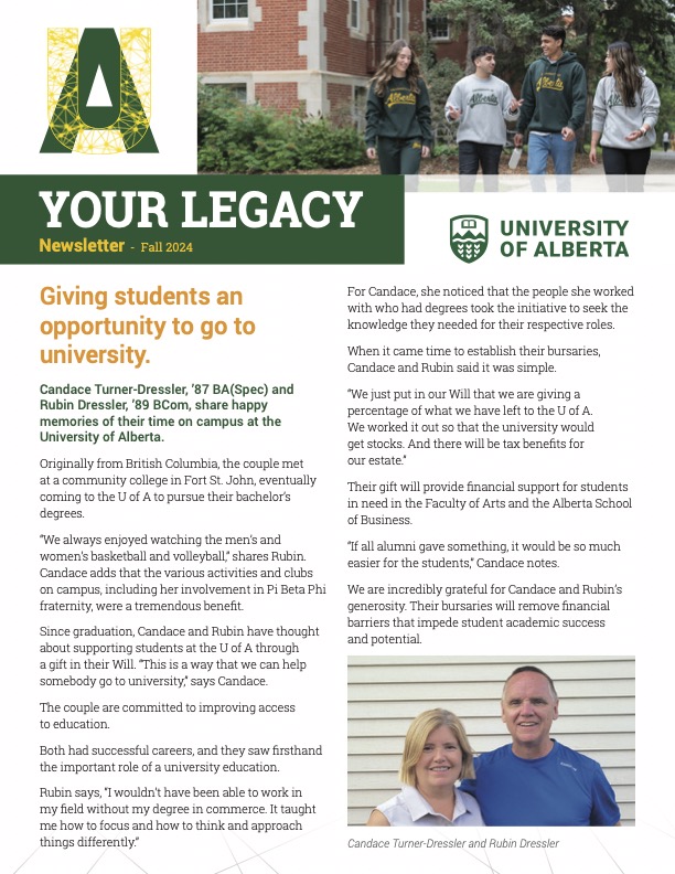 Fall 2024 Your Legacy newsletter