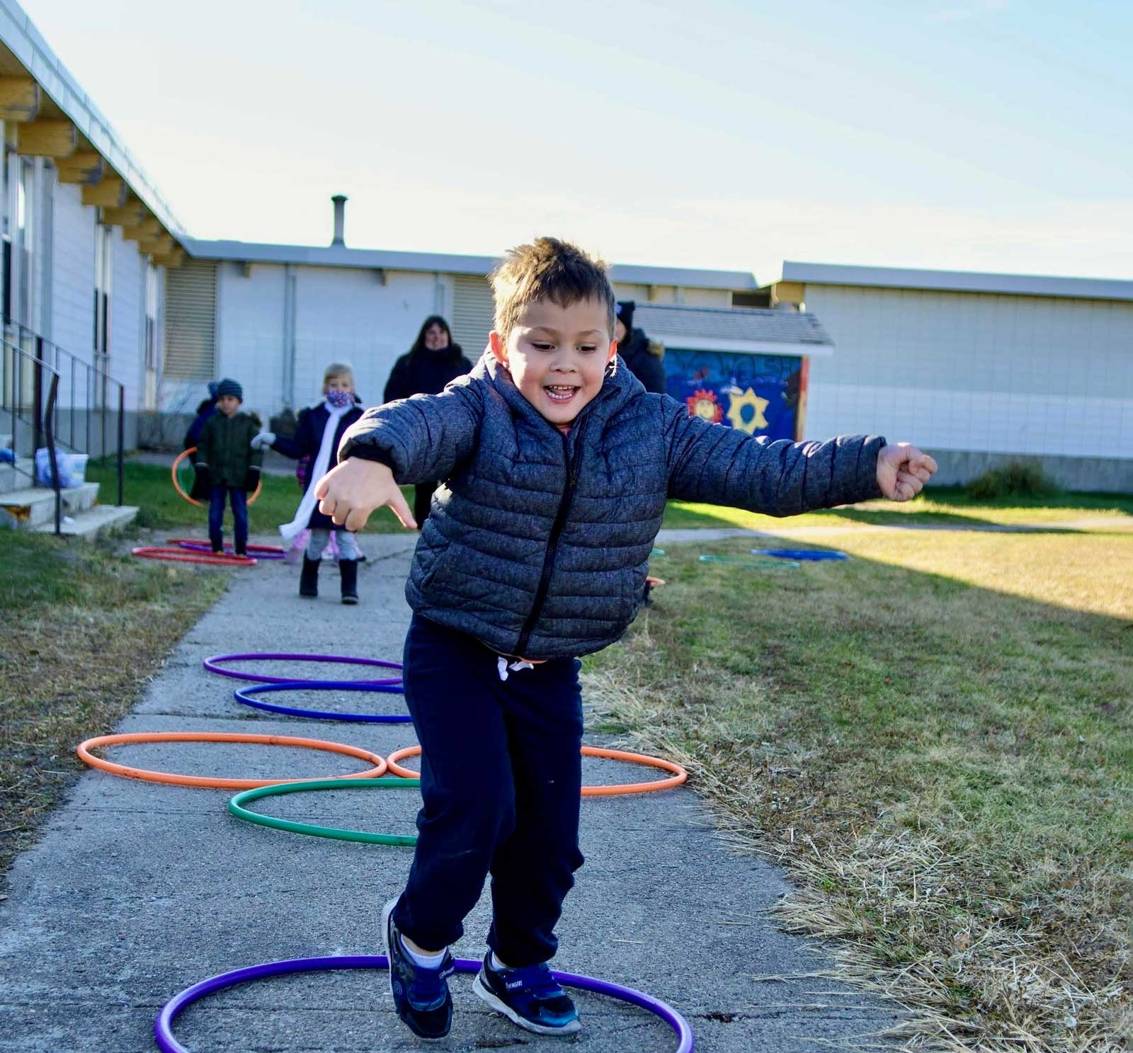 A child playing in a playground