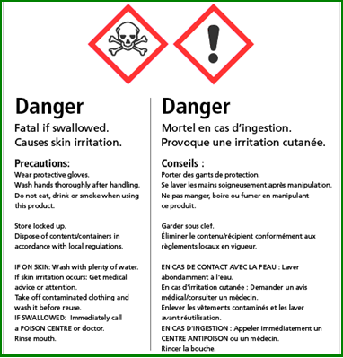 WHMIS labeling